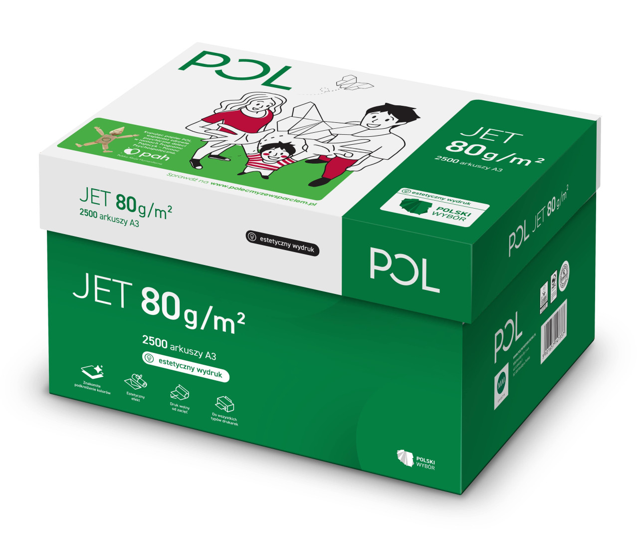 Papier ksero Pol Jet  A3/80g